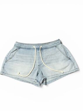 Vanilla Star Light Wash Denim Drawstring Shorts